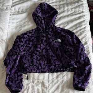 The North Face Purple and Black Patterned Jacket